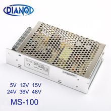 DIANQI MS-100-12 MS-100-24 MS-100-15 импульсный источник питания светодиодного табло MS-100w 5 v 12 v 15 v 24 v 36 v 48 v Мини размер din led преобразователь переменного тока в постоянный 2024 - купить недорого