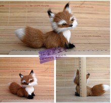 Brinquedo de simulação de raposa marrom, pequena boneca de decoração de raposa, presente de brinquedo de cerca de 13*5*11cm 2112 2024 - compre barato