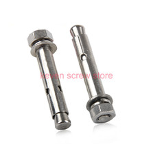 free shipping 1pcs M10X100 mm M10*100 304 stainless steel expansion bolt screw Ceiling house lizard screws 2024 - buy cheap