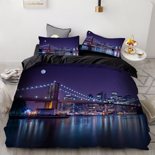 3D HD Impressão Digital Personalizado Conjunto de Cama, Capa de Edredão Set Single/Double/Queen/King Cal, cidade Lençóis Cama Define Drop Shipping 2024 - compre barato