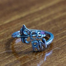 Wholesale RN Ring- Caduceus- Registered Nurse- Nursing Graduation Gift- Nurse Jewelry- Medical Jewelry--12Pcs/Lot 2024 - buy cheap