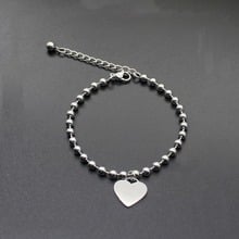 Fashion titanium steel bracelet heart-shaped stainless steel new jewelry for man&women hot sale 2024 - buy cheap