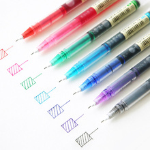 7 pçs/lote criativo colorido em linha reta líquido-tinta gel caneta fonte artística marcador de arte caneta escrita canetas escritório escola papelaria 2024 - compre barato