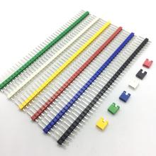 90pcs/lot 2.54 40 Pin 1x40 Single Row Male Breakable Pin Header Connector Strip & Jumper Blocks for Arduino Colorful 2.54mm 2024 - buy cheap