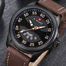 Top Brand Luxury NAVIFORCE Men Sports Watches Men's Army Military Leather Quartz Watch Male Waterproof Clock Relogio Masculino 2024 - buy cheap