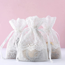 12PCS Wedding Favor And Gift Bag Lace Flower Candy Box Candy Bag Bridesmaid Gift Baby Shower Favor Bag 2024 - buy cheap