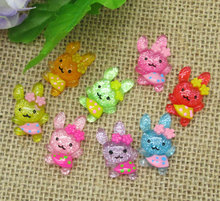 50Pcs Mixed Resin Rabbit Beads Decoration Crafts Flatback Cabochon Scrapbooking Fit Hair Clips Embellishments Diy 2024 - buy cheap