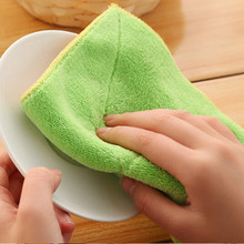 10 pcs/lot Double multi color magic bamboo microfiber washing dish cleaning cloth scouring pad towel kitchen cleaning wipes rag 2024 - buy cheap