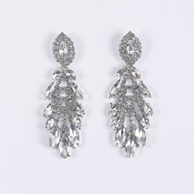 2019 New Tassel ZA Earrings For Women Wedding Bridal Jewelry Luxury Crystal Rhinestone Big Long Drop Earrings Fringe Dangle Girl 2024 - buy cheap