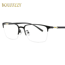 Metal Half Rim Glasses Frames for Men Big Fashion Semi Rim Prescription Eyeglasses  Men's Progressive Oculos Cheap Brand Design 2024 - buy cheap