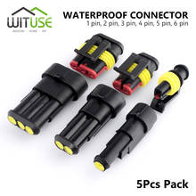 TSLEEN 5Pcs Waterproof 1/2/3/4/5/6 Pin Way Seal Quad Bike 12A IP68 Electrical Automotive Wire Connector Plug Terminals Truck Car 2024 - купить недорого