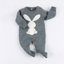 Spring Baby Boy Newborn Rompers Cartoon Rabbit Knitted Casual Infant Costume Girl Baby Boy First Birthday Outfit Boy Jumpsuit 2024 - buy cheap