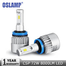 Oslamp H4/H7/H11/H13/9005(HB3)/9006(HB4) 72W 8000lm 6500K LED Car Headlight Bulb Hi-Lo Beam Single Beam Auto Headlamp Fog Light 2024 - buy cheap