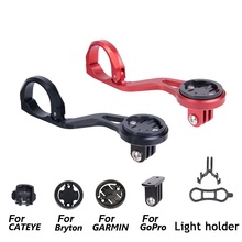 Out-frente Bike Mount Para Garmin Cateye Bryton GPS Computador de Bicicleta Suporte Luz Da Câmera GoPro Esportes Montar Extensão 2024 - compre barato