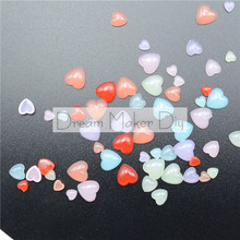 4mm/6mm/8mm DIY pendant jewelry accessories Cabochon Domes Round Heart droplets Transparent Wihout glue Beads 2024 - buy cheap