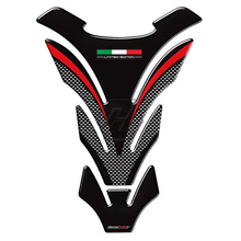 Protector de fibra de carbono 3D para motocicleta, pegatina con apariencia de carbono para Honda, Suzuki, Kawasaki, Ducati, Aprilia, RV4, tanque con bandera de Italia 2024 - compra barato