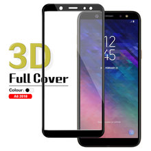 Colorful Full Cover 3D Edge Tempered Glass For Samsung Galaxy A6 A6 Plus A7 2018 A8 A8 Plus A600F A605G J610F A8000 Front Film 2024 - buy cheap