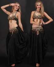 2018 High quality handmade belly dance tribal costume for women belly dancing bra and belt set on sale 2024 - buy cheap