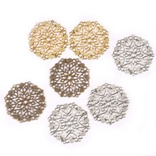 Mixed Color Filigree Round Connectors Wraps Embellishments For Scrapbook Home Decoration DIY Crafts Supplies Craft 10Pcs yk0735 2024 - buy cheap