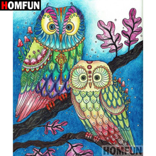 HOMFUN 5D DIY Diamond Painting Full Square/Round Drill "Cartoon owl" Embroidery Cross Stitch gift Home Decor Gift A09227 2024 - buy cheap