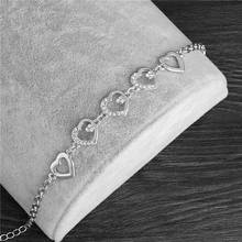 MISANANRYNE New Summer Style Romantic Heart Bracelet Silver Color Women Wedding Crystal Bracelets Pulseras Fashion Jewelry 2024 - buy cheap