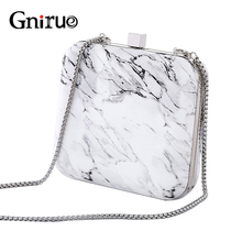 New Fashion Women's Day Clutch Bag Unique Marble Print PU Evening Bag Chain Shoulder Handbags Vintage Elegant Purses Marmont bag 2024 - buy cheap