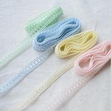 High Qualtiy 5 Meters 12mm Width 100% Cotton Macaroon Color Lace Tape Applique Thin Lace Trims DIY Patchwork Craft 2024 - buy cheap