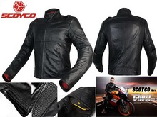 2019 New scoyco motorcycle jacket racing suits jersey drop resistance clothing waterproof motorbike leather jackets Black JK44 2024 - buy cheap