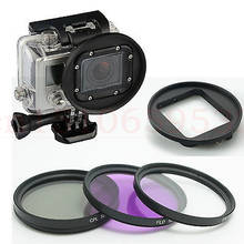 52MM Filter Kit and Lens Filter CPL UV FLD +Adapter Ring FOR GoPro Hero 3+ 4 2024 - buy cheap