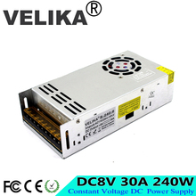 Best quality 240W 8V 30A Small Volume Single Output Switching power supply for LED Strip CNC 3D Print CCTV Motor Display Screen 2024 - buy cheap