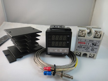 ¡4 En 1! Controlador de temperatura PID 100-240VAC + max.40A SSR + disipador de calor + sonda K de calidad 2m 2024 - compra barato