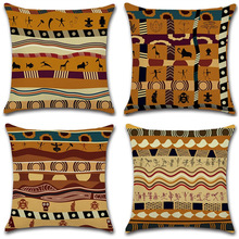 Decorative Throw Pillow Case Cover African Style Geometric Polyester Cushion Cover For Sofa Home Capa De Almofadas 45x45 2024 - buy cheap