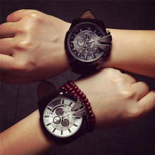 New Coming Sanwony Fashion&Casual Watch Men Faux Leather Quartz Analog Wrist Watches Wholesale 2024 - купить недорого