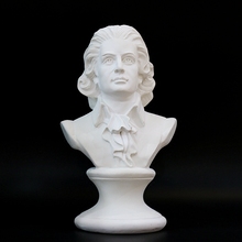 Musician Mozart Head Ornament Resin Figure Sculpture Art Room Home Decor Character Sketch Drawing Prop Personage Statuette 2024 - buy cheap