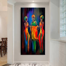 Large Lienzos Cuadros Decorativos Peinture Wall Painting Hand-painted Abstract Figure Oil Paintings on Canvas Africa Women Art 2024 - buy cheap