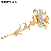 SHDIYAYUN 2019 Pearl Brooch For Women Guality Flower Brooches Pins Natural Freshwater Pearl Fine Jewelry Accessories Corsage 2024 - buy cheap