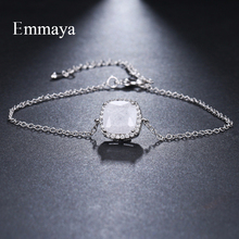 Emmaya-pulsera de circonia cúbica para mujer, brazalete de zirconia, cristal Tetragonum, ajustable, elegante, Multicolor 2024 - compra barato