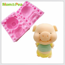 Mom&Pea MPA0697 Pig Shaped Silicone Mold Cake Decoration Fondant Cake 3D Mold Food Grade 2024 - buy cheap