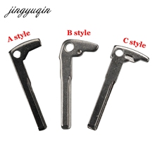 jingyuqin 10pcs/lot Uncut Key Blanks Insert for Mercedes Benz Smart Chrome & Black Remote Car Fob Key Blade Replacement 2024 - buy cheap