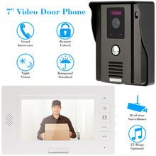 KKmoon 7" TFT Color Display Wired Video Door Phone Doorbell Intercom System Night Vision IR Camera Visual intercom 2024 - buy cheap