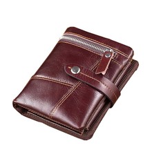 Top Retro Men's Leather Brand Luxury Wallet Short Paragraph Casual Slim Handsome Men's Wallet Credit Card Photo Position Purse 2024 - buy cheap