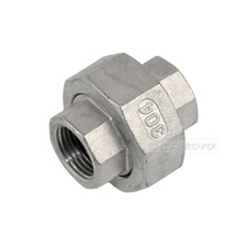 MEGAIRON BSPT 1/4" DN8 Thread Malleable Female Straight Union Coulping Pipe Fittings Stainless Steel SS304 2024 - buy cheap