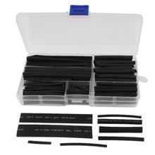 High Quality Black Assorted Sizes Heat Shrinkable Tube Sleeving Wrap Wire Kit 150Pcs 2024 - buy cheap