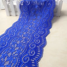 Blue Elastic lace stretch, 18CM Wide Lace Trim, Elastic lace trim ribbon,Sewing Craft DIY Garment 2024 - buy cheap