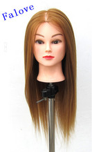 Free Shipping !! New Arrival Female Mannequin Head With Hair Golden Hair For Hairdressing Training Practice Model Head 2024 - buy cheap