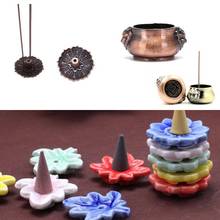 1Pc Flower Ceramics Incense Burner Holder Joss Stick Incense Censer Household Aroma Sticks Disc Aromatherapy Decoration 2024 - buy cheap