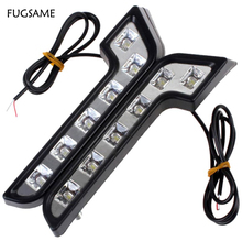 FUGSAME 2 Pcs/Lot New Led DRL L Shape 12V  White LED  Car Auto LED DRL Driving Daytime Running Lamp LED Fog Front Light 2024 - buy cheap
