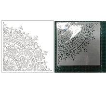 Quarter Circle Lace Stencil for DIY Scrapbooking Photo Album Decorative Embossing Cards Making Craft Plastic Template Drawing 2024 - buy cheap