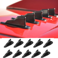 10PCS Universal For EVO-Style PP Roof Shark Fins Spoiler Wing Kit Vortex Generator Car Shark Roof Sticker Decorate Deacal 2024 - buy cheap