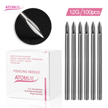 ATOMUS 100pcs Piercing Needles Sterile Disposable Body Piercing Needles 12G For Ear Nose Navel Nipple 2024 - buy cheap
